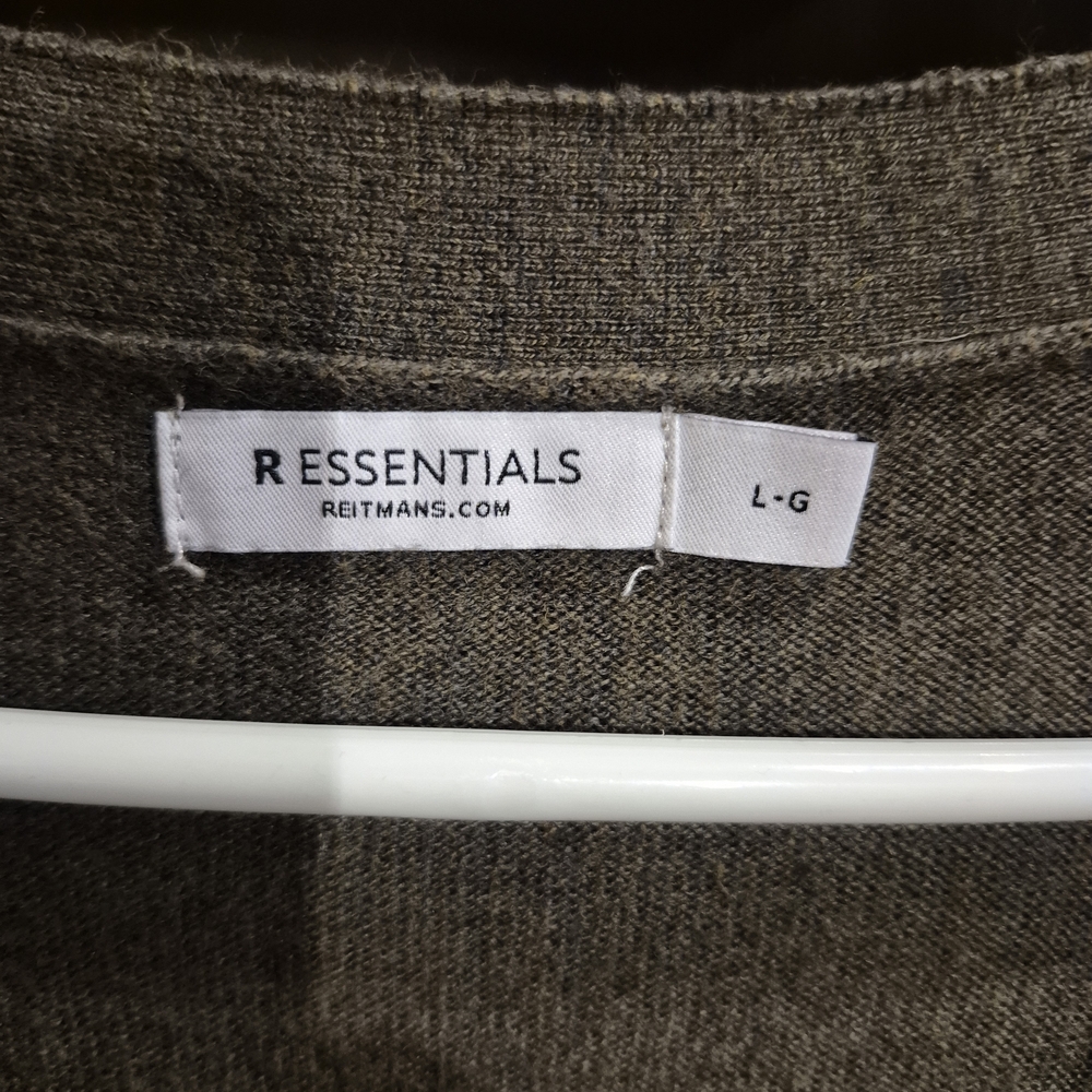 Essentials Olive Button-Up Cardigan - Picture 2 of 2